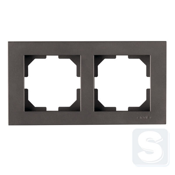 Рамка на 2 поста горизверт. монтаж Arvia Electric KAREN Антрацит (20 06 2000 022)